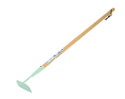 Binette en acier pour enfants avec manche en bois, verte, REVEX