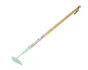Binette en acier pour enfants avec manche en bois, verte, REVEX