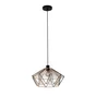 Suspension INSPIRE Pyros E27 diam. 45 cm métal noir/raphia