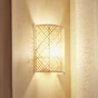 Applique mural demi-lune, INSPIRE Palanga, E14, blanc/bambou