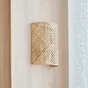 Applique mural demi-lune, INSPIRE Palanga, E14, blanc/bambou