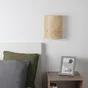 Applique mural demi-lune, INSPIRE Palanga, E14, blanc/bambou