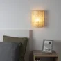 Applique mural demi-lune, INSPIRE Palanga, E14, blanc/bambou
