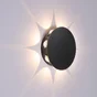 Applique led Torvi, diam.16cm, noir, Inspire