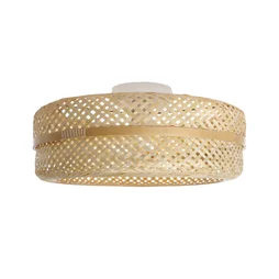 Plafonier en bambou, INSPIRE Palanga, E27, diam.45 cm