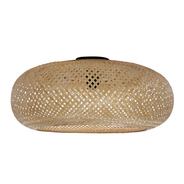 Plafonnier en bambou, INSPIRE Manisa, E27, diam.53 cm