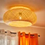 Plafonnier en bambou, INSPIRE Manisa, E27, diam.53 cm