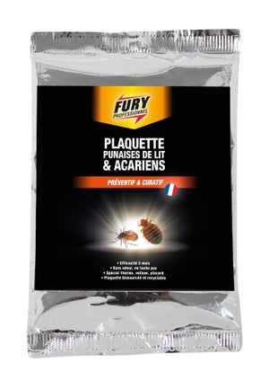 Insecticide diffuseur tablette punaises de lit FURY, 0.34g