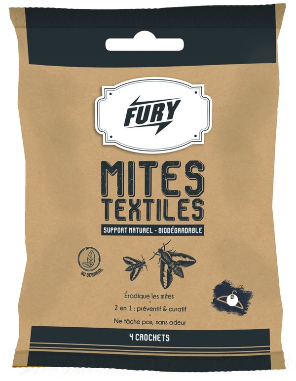 Anti-mites textiles, FURY, 4 crochets