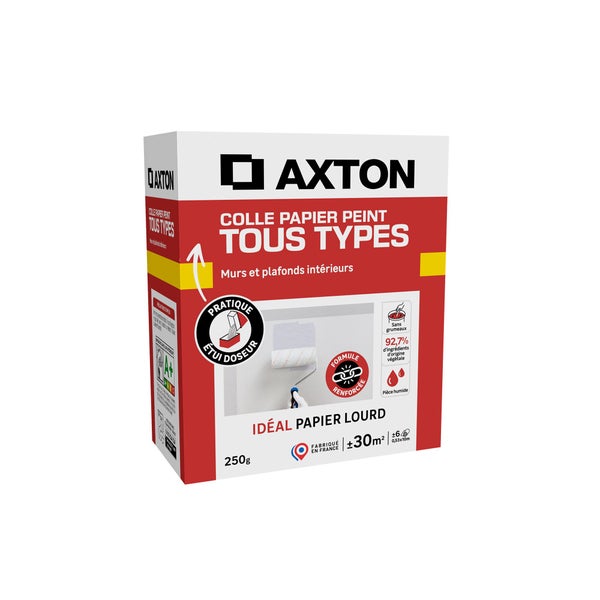 Colle papier peint Poudre tous types AXTON, 0.25 kg