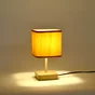Lampe Akora, bois, jaune, H.23 cm INSPIRE, E14