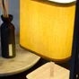 Lampe Akora, bois, jaune, H.23 cm INSPIRE, E14