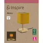 Lampe Akora, bois, jaune, H.23 cm INSPIRE, E14