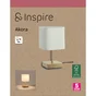 Lampe Akora, bois, blanc, H.23 cm INSPIRE, E14
