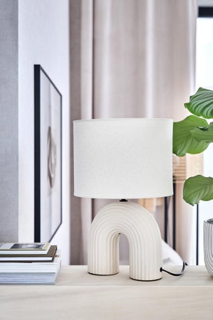 Lampe Vaska, céramique, crème, H.41 cm INSPIRE, E27