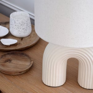 Lampe Vaska, céramique, crème, H.41 cm INSPIRE, E27