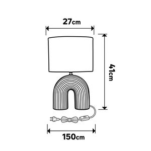 Lampe Vaska, céramique, crème, H.41 cm INSPIRE, E27