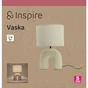 Lampe Vaska, céramique, crème, H.41 cm INSPIRE, E27