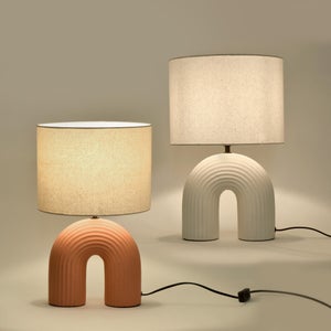 Lampe Vaska, céramique, crème, H.41 cm INSPIRE, E27