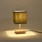 Lampe Akora, bois, vert, H.23 cm INSPIRE, E14