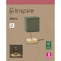Lampe Akora, bois, vert, H.23 cm INSPIRE, E14