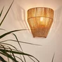 Applique E14, fer / papier, beige, Mikona, INSPIRE