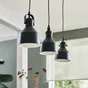 Suspension Ezio, 3XE27, L76 cm, métal noir, Inspire
