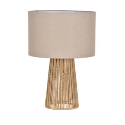 Lampe Mikona, acier, beige, H.40 cm INSPIRE, E27