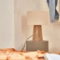 Lampe Mikona, acier, beige, H.40 cm INSPIRE, E27