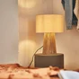 Lampe Mikona, acier, beige, H.40 cm INSPIRE, E27