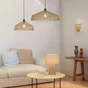 Lampe Mikona, acier, beige, H.40 cm INSPIRE, E27