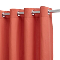 Rideau tamisant en coton, INSPIRE Sunny, l.140 x H.280 cm, orange