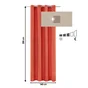 Rideau tamisant en coton, INSPIRE Sunny, l.140 x H.280 cm, orange