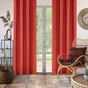 Rideau tamisant en coton, INSPIRE Sunny, l.140 x H.280 cm, orange