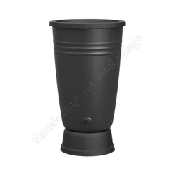 Récupérateur d'eau ELHO cylindrique living noir, 200 l