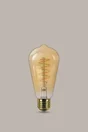 Ampoule décorative led ambré edison E27, PHILIPS, 40 W blanc très chaud