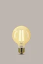 Lot de 2 ampoules décoratives led ambré globe E27, PHILIPS, diam. 80 mm 40 W blanc très chaud