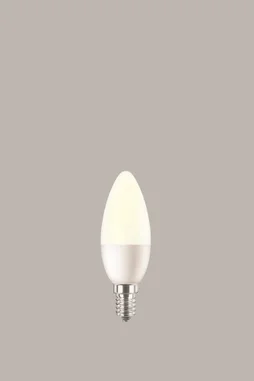 Ampoule led opaque flamme E14, ATTRALUX, 20 W blanc chaud