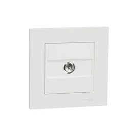 Prise tv complet Miluz, SCHNEIDER ELECTRIC, blanc
