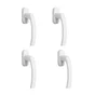 Poignée de fenêtre Eva, aluminium brillant blanc