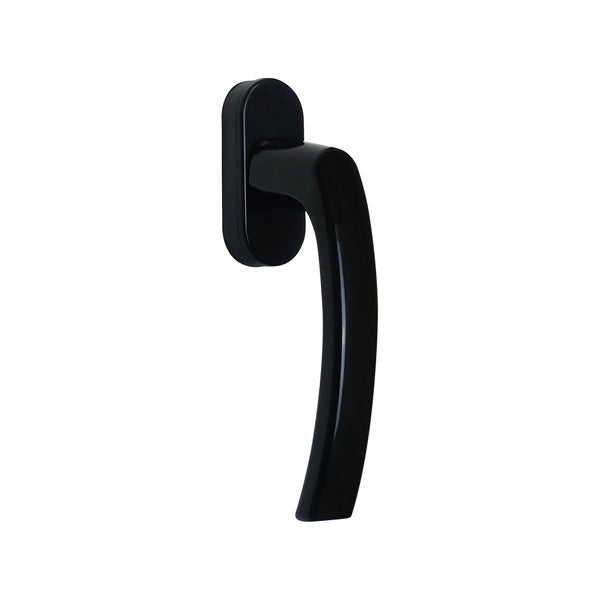 Poignée de fenêtre Eva, aluminium brillant noir