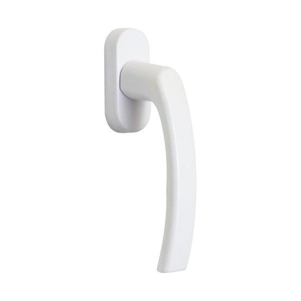 Poignée de fenêtre Eva, aluminium brillant blanc