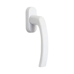 Poignée de fenêtre Eva, aluminium brillant blanc