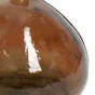 Vase verre transparent brun, 18 x 18 cm