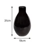 Vase verre noir, Noctis, 19 x 31 cm