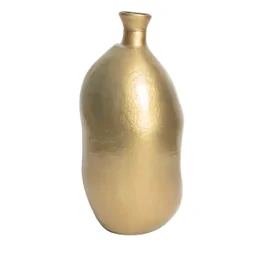 Vase verre , doré mat 25 cm H51cm