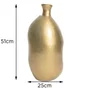 Vase verre , doré mat 25 cm H51cm