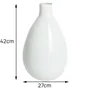 Vase verre blanc, Noctis, 27 x 42 cm