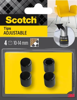 Lot de 4 embouts multitaille, SCOTCH, diam. de 10 à 14 mm, noir