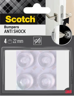 Lot de 4 patins de pied de meuble en polyuréthane adhésif SCOTCH Diam. 22 mm